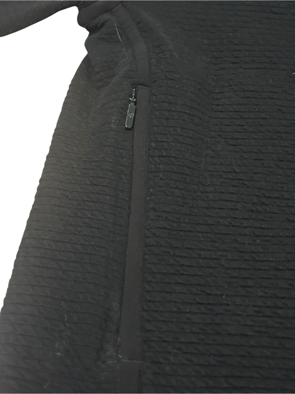 Lululemon Textured Full-Zip Black Jacket Long Sleeves Zippered Pockets - Picture 10 of 10